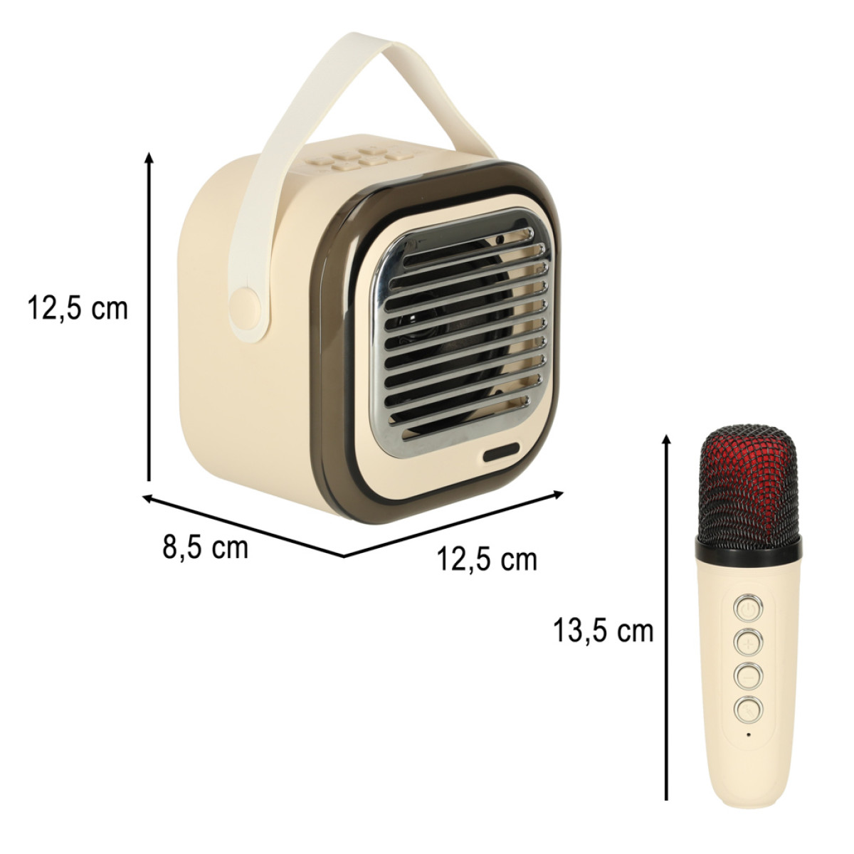 Krēmveida karaoke skaļrunis USB Bluetooth