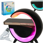 LED RGB lampa ar bezvadu lādētāju un radio