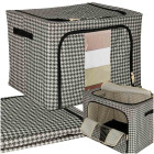 Gultasveļas un apģērbu organizators ar rāvējslēdzēju un metāla balstu, 100 l, 60 cm x 42 cm x 40 cm