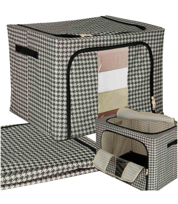 Gultasveļas un apģērbu organizators ar rāvējslēdzēju un metāla balstu, 100 l, 60 cm x 42 cm x 40 cm