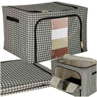 Gultasveļas un apģērbu organizators ar rāvējslēdzēju un metāla balstu, 66 l, 50 cm x 40 cm x 32 cm