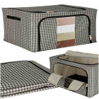 Gultasveļas un apģērbu organizators ar rāvējslēdzēju un metāla balstu, 22 l, 39 cm x 29 cm x 19,5 cm