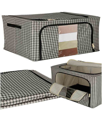 Gultasveļas un apģērbu organizators ar rāvējslēdzēju un metāla balstu, 22 l, 39 cm x 29 cm x 19,5 cm