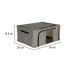 Gultasveļas un apģērbu organizators ar rāvējslēdzēju un metāla balstu, 22 l, 39 cm x 29 cm x 19,5 cm