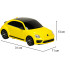 Tālvadības automobilis Rastar 78000 Volkswagen Beetle dzeltenā krāsā, 1:14