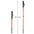 Nordic Walking nūjas - sarkanas, 2 gabali