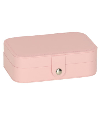 Juvelierizstrādājumu kastīte – rozā rotaslietu organizators 16 × 11 × 5 cm