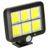 Saules lampa ar kustības un krēslas sensoru 120 LED