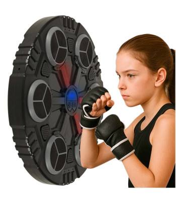 Pie sienas montējams boksa treniņu vairogs ar mūziku, Bluetooth, LED un USB, 8+
