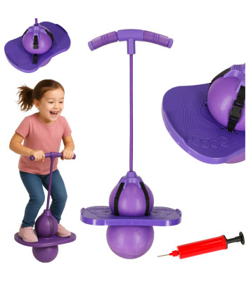 Bērnu pogo līdzsvara lēkājamā rotaļlieta, violeta