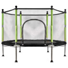 Trampolīna bērniem dārzam ar tīklu un bumbām 140cm 55inch zaļa