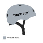 Bērnu velosipēda ķivere ar LED, regulējama, tumši pelēka, Trike Fix M 55-58 cm