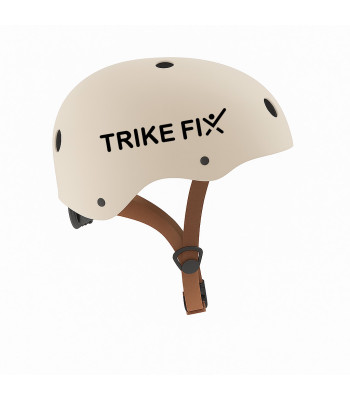 Bērnu velosipēda ķivere ar LED, regulējama, bēša Trike Fix S 48-54cm