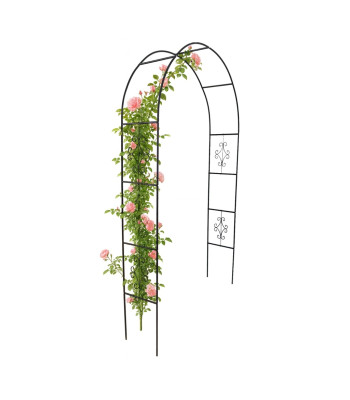 Metāla dārza pergola ar rožu turētāju