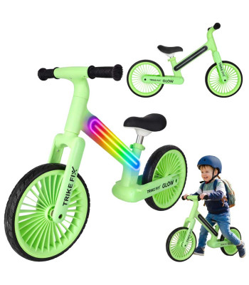 Neona zaļš LED balansa velosipēds Trike Fix Glow