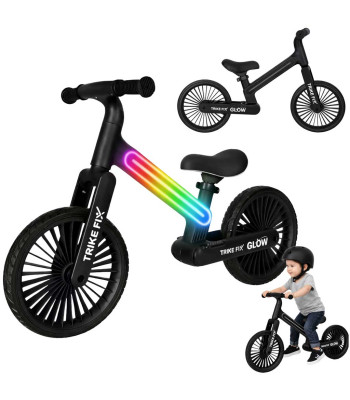 Bērnu līdzsvara velosipēds, melns, Trike Fix Glow LED