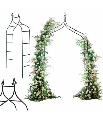 Pergola dārzs LUARO metāla arka ar smailēm rozēm un kāpelējošiem augiem 265 cm