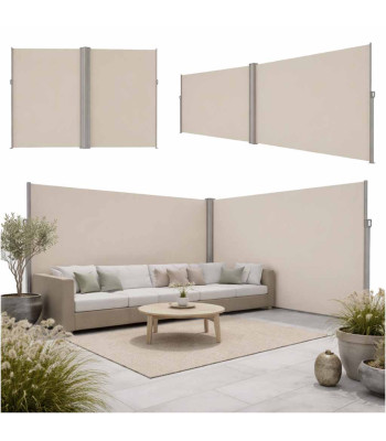Sānu terases markīze LUARO, sarullējams aizsegs, bēša, 180 x 620 cm