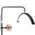 LED kosmētiskā bezēnu loka lampa skropstu pieaudzēšanai, regulējama, melna, 36W