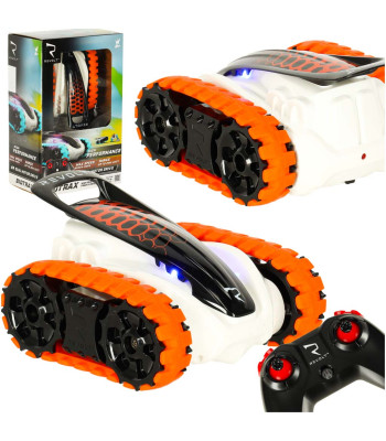 Tālvadības kāpurķēžu automobilis REVOLT BIOTRAX TG1006 ar LED apgaismojumu, balts un sarkans
