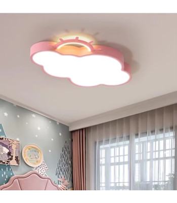 LED griestu lampa bērnistabai ar tālvadības pulti, dimmējama, rozā mākonis, 50 x 32 cm
