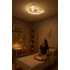 LED griestu lampa bērnu istabai ar aptumšošanu, tālvadības pulti un mēness dizainu, balta, 50 cm x 36 cm x 5 cm