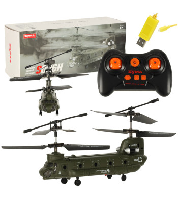 Militārais tālvadības helikopters, melns – Syma S026H-1 2.4GHz WI-FI