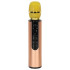 Bezvadu karaoke mikrofons bērniem ar Bluetooth un skaļruni, zelta krāsā, K3, 25 cm x 5 cm