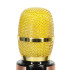Bezvadu karaoke mikrofons bērniem ar Bluetooth un skaļruni, zelta krāsā, K3, 25 cm x 5 cm