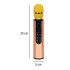 Bezvadu karaoke mikrofons bērniem ar Bluetooth un skaļruni, zelta krāsā, K3, 25 cm x 5 cm