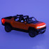 Tālvadības automašīna Hummer EV oranžā krāsā Rastar 93000 1:16