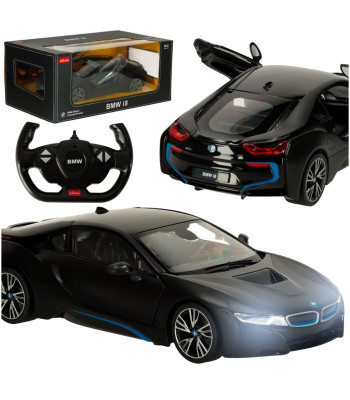 Radiovadāma automašīna ar atveramām durvīm, melna Rastar 71010 BMW i8 1:14