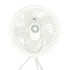 Bezvadu USB galda ventilators ar tālvadības pulti un lampu, 4 jaudas līmeņi, balts, 18,5 cm x 7 cm, augstums 33,5 cm