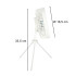 Bezvadu USB galda ventilators ar tālvadības pulti un lampu, 4 jaudas līmeņi, balts, 18,5 cm x 7 cm, augstums 33,5 cm