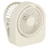 Bezvadu USB galda ventilators ar klipsi, 3 jaudas līmeņi, balts, 11,5 cm