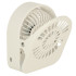 Bezvadu USB galda ventilators ar klipsi, 3 jaudas līmeņi, balts, 11,5 cm