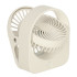 Bezvadu USB galda ventilators ar klipsi, 3 jaudas līmeņi, balts, 11,5 cm