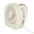 Bezvadu USB galda ventilators ar klipsi, 3 jaudas līmeņi, balts, 11,5 cm