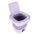 Automātiskā tūrisma mini salokāmā pārnēsājamā veļas mašīna, violeta, 8 L