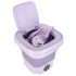 Automātiskā tūrisma mini salokāmā pārnēsājamā veļas mašīna, violeta, 8 L
