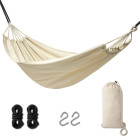 Dārza brazīliešu boho šūpuļtīkls ecru 200cm 120kg