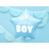 Folijas balons “It's a boy” zvaigznes formā, baby shower dekorēšanai, gaiši zils, 48cm