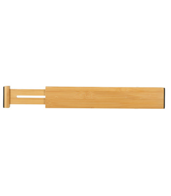 Regulējams bambusa atvilktnes organizētājs–sadalītājs galda piederumiem un instrumentiem, 1 gab., 43x6x1,5cm