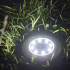 Saules zemē iedzenamu dārza lampu komplekts ar sensoru, auksti balta gaisma, 8 LED, 12 gab.