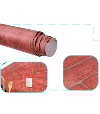 Pašlīmējoša dekoratīvā ķieģeļu plēve 1,22x50m