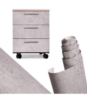 Pašlīmējoša dekoratīvā plēve, cementa raksts, zili pelēka 1,22x50m