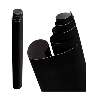Dekoratīvā samta līmplēve CARBON, melna 1,35x15m