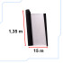 Dekoratīvā samta līmplēve CARBON, melna 1,35x15m