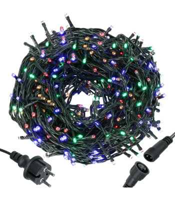 Krāsainas LED gaismas virtene