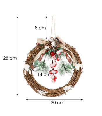 Ziemassvētku rotājums Vainags Springos CA1021 19cm